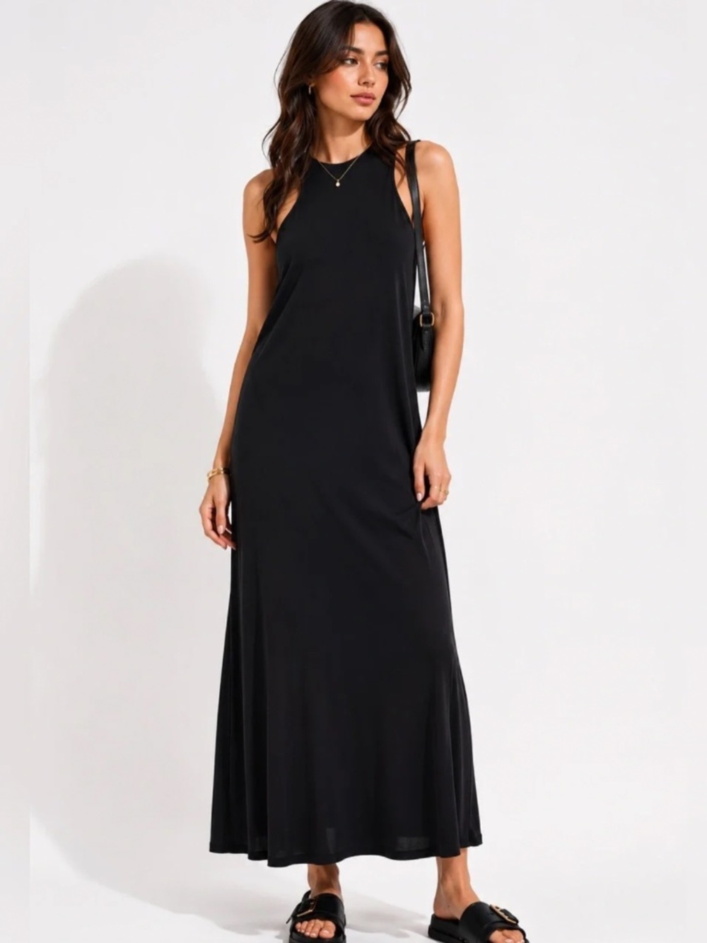 All Saints Kura Maxi Racer Neck Dress